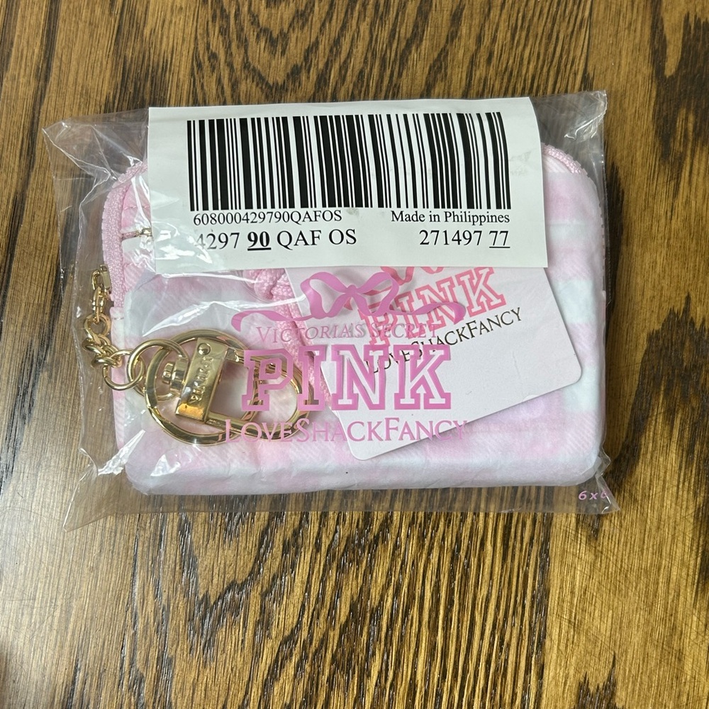 LIMITED EDITION LoveShackFancy X Pink and White Cardholder
